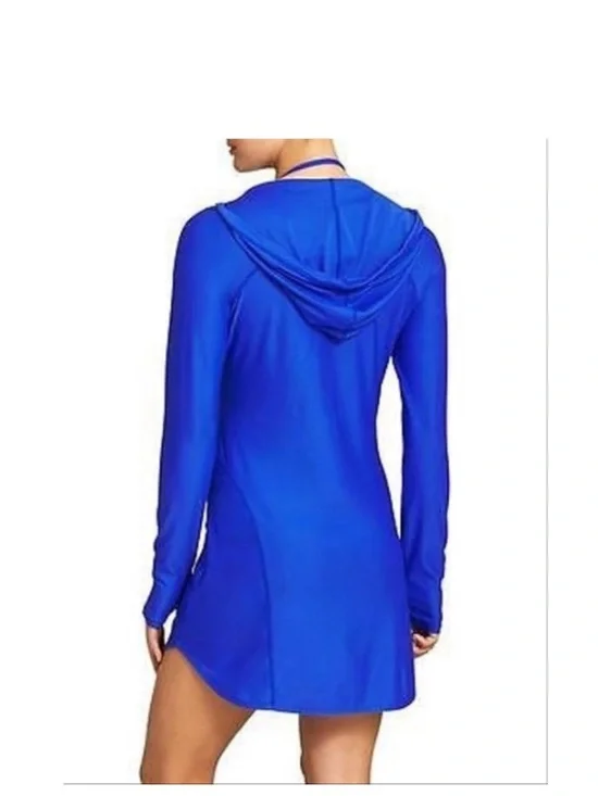 Athleta Wick-It Wader Hooded Swim Cover-up Dress in Cobat Blue - Picture 2 of 7